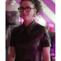 Emily In Paris S04 Anaïs Weill Floral Patchwork Leather Dress