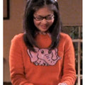 Gilmore Girls S03 Keiko Agena Elephant Print Orange Sweater