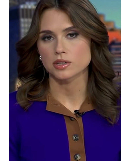 Good Morning America 2026 Sophie Flay Purple Polo Sweater