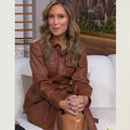 Good Morning America Rhiannon Ally Brown Leather Shirt Dress