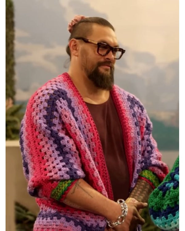 Jason Momoa Crochet Cardigan