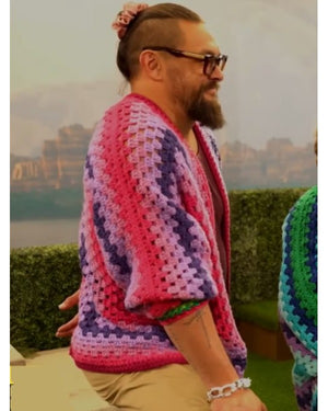 Jason Momoa Crochet Cardigan
