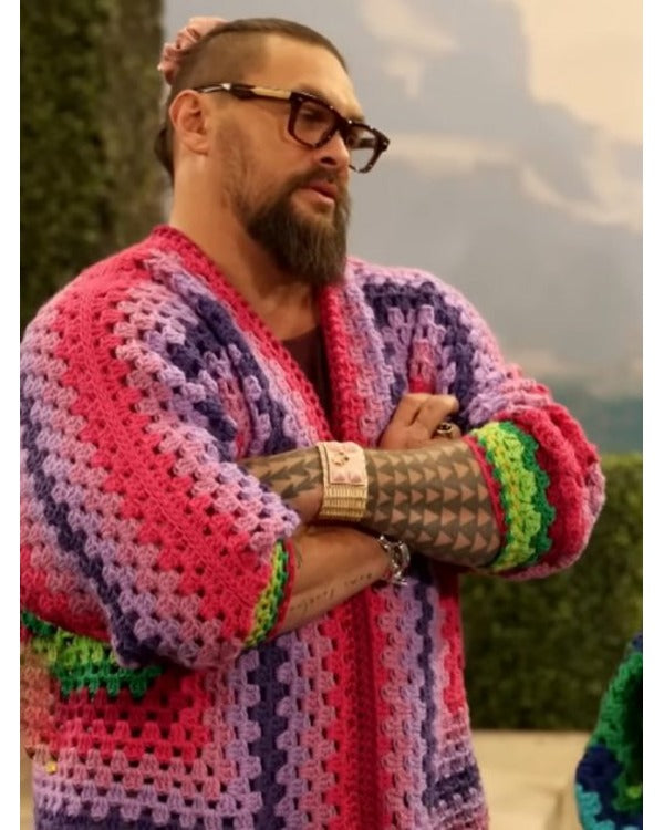 Jason Momoa Crochet Cardigan
