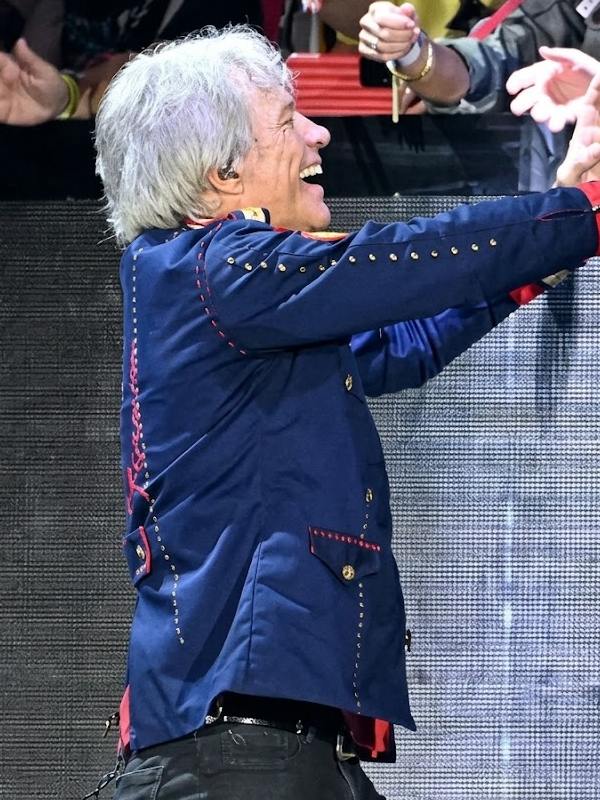 Jon Bon Jovi Wembley Stadium Blue Military Jacket