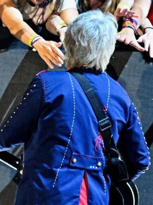 Jon Bon Jovi Wembley Stadium Blue Military Jacket