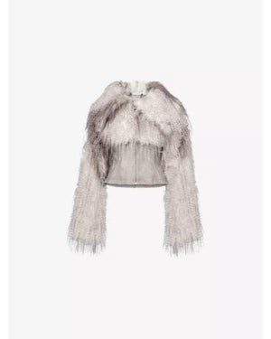 Ted Lasso S04 Juno Temple Faux Fur Lace Up Leather Jacket - view 5