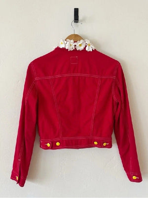Living Single S3 Kim Fields Daisies Collar Red Jacket