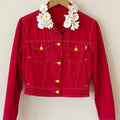 Living Single S3 Kim Fields Daisies Collar Red Jacket