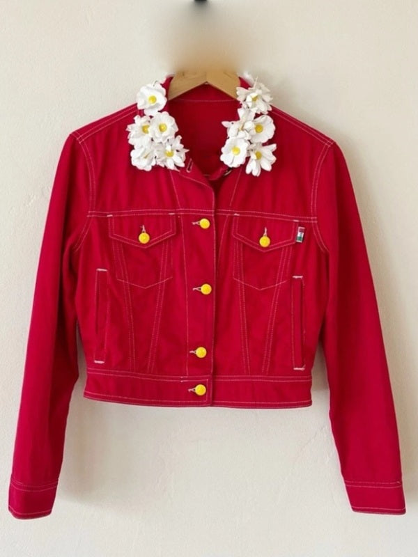 Living Single S3 Kim Fields Daisies Collar Red Jacket