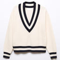 Livvy Barker Made In Chelsea S32 Beige V-Neck Jumper