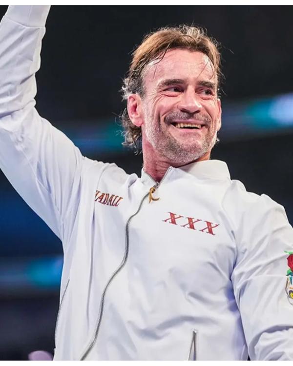 CM Punk Money In The Bank 2026 White Jacket
