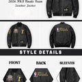 NY Knicks FISLL 2026 NBA Finals Team Leather Jacket
