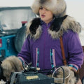 North Of North S02 Anna Lambe Purple Hooded Parka Coat