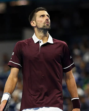 Novak Djokovic China Open 2026 Burgundy Shirt