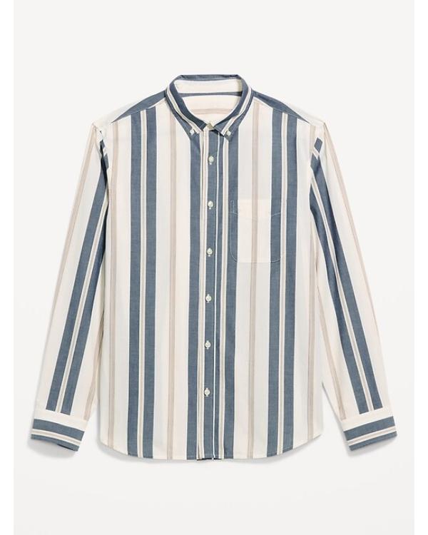 Son of a Critch S05 Malcolm McDowell Blue Striped Shirt