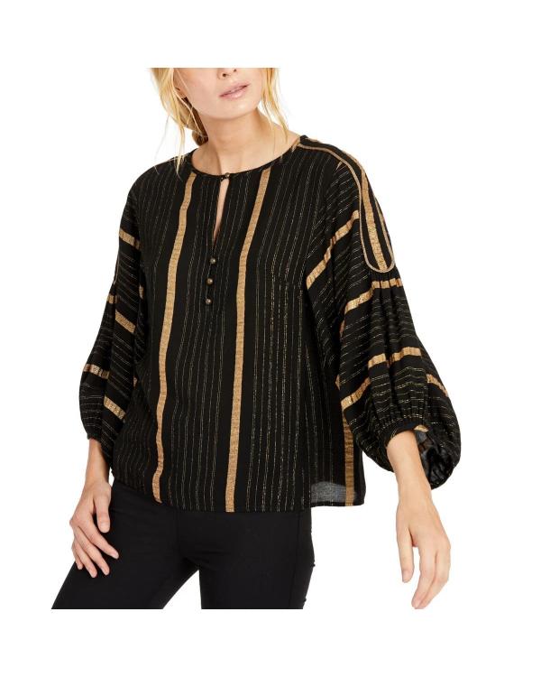 General Hospital 2026 Brook Kerr Metallic Stripe Blouse - view 3