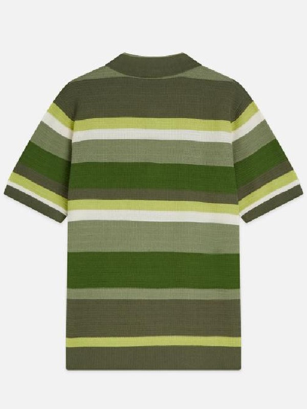 Reasonable Doubt S4 Tim Jo Stripe Textured Polo Shirt