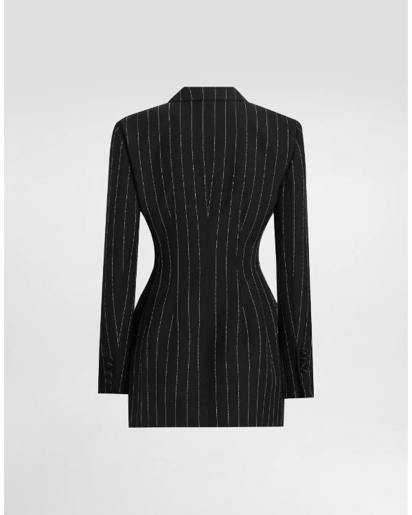 Ted Lasso S04 Hannah Waddingham Black Pinstripe Blazer - view 3