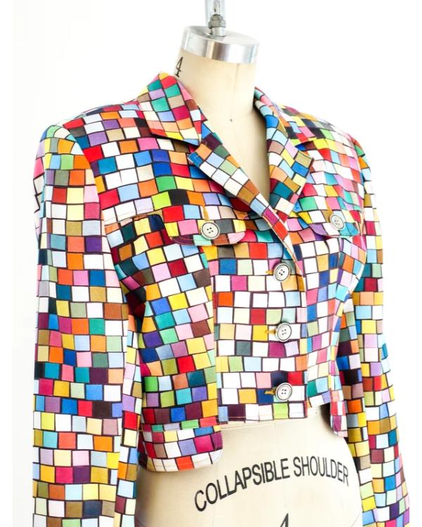 Living Single S03 Kim Fields Multicolor Cropped Jacket