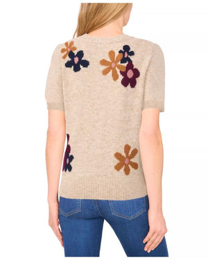 Sister Wives S21 Christine Brown Floral Print Knit Sweater