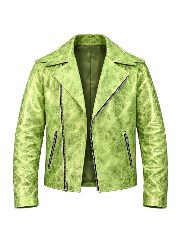Street Fighter Premiere Seth Rollins Green Biker Jacket - view 2