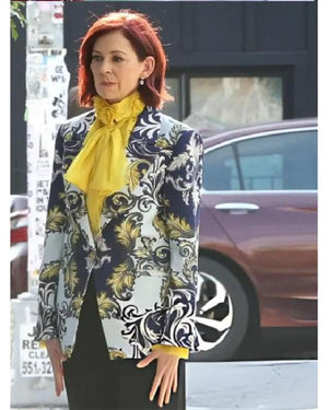 Elsbeth S04 Carrie Preston Blue Printed Blazer - view 3