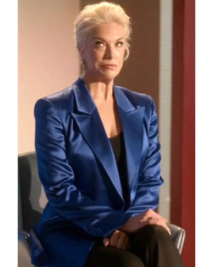 Ted Lasso S04 Hannah Waddingham Blue Silk Blazer