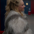 Ted Lasso S04 Juno Temple Faux Fur Lace Up Leather Jacket