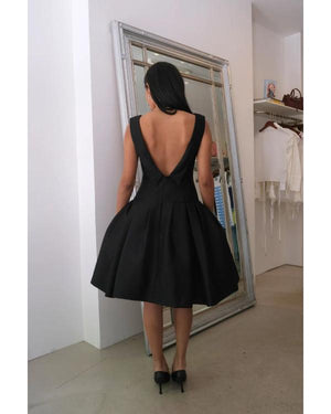 The Celebrity Traitors S02 Claudia Winkleman Black Pleated Dress - view 3