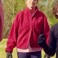 The Celebrity Traitors S02 Hannah Red Fry Teddy Jacket