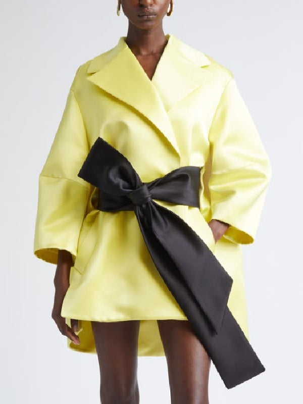 The Kardashians S8 Kris Jenner Yellow Wrap Coat