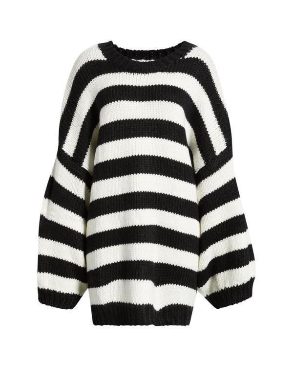 The View 2026 Whoopi Goldberg Stripe Chunky Knit Sweater