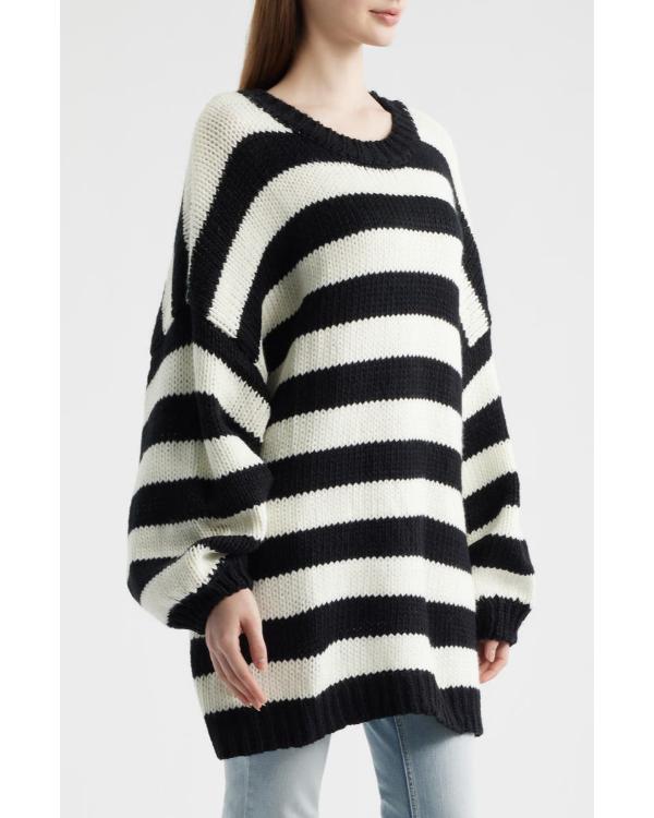 The View 2026 Whoopi Goldberg Stripe Chunky Knit Sweater