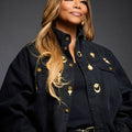 Queen Latifah The Voice S30 Black Trucker Jacket
