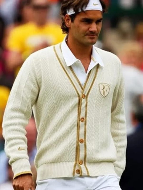 Roger Federer 2026 Tennis Cream Cardigan