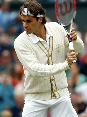 Roger Federer 2026 Tennis Cream Cardigan - view 2