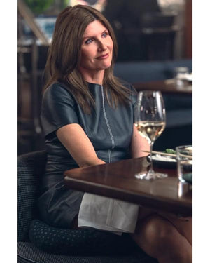 Youth S01 Sharon Horgan Faux Leather Mini Dress