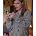 Youth S01 Sharon Horgan Grey Pointelle Knit Cardigan