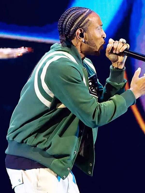 Iheartradio Music Awards Ludacris Green Varsity Jacket - back view