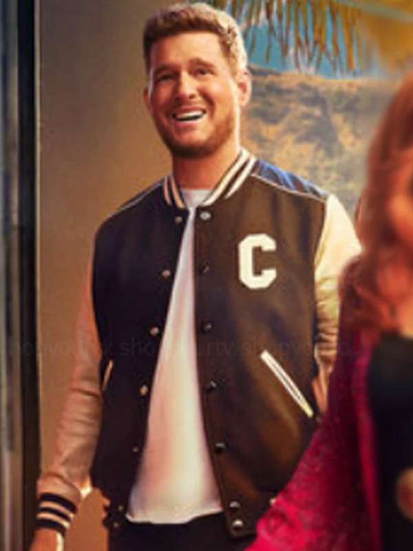 Michael Buble the Voice Varsity Jacket - back view
