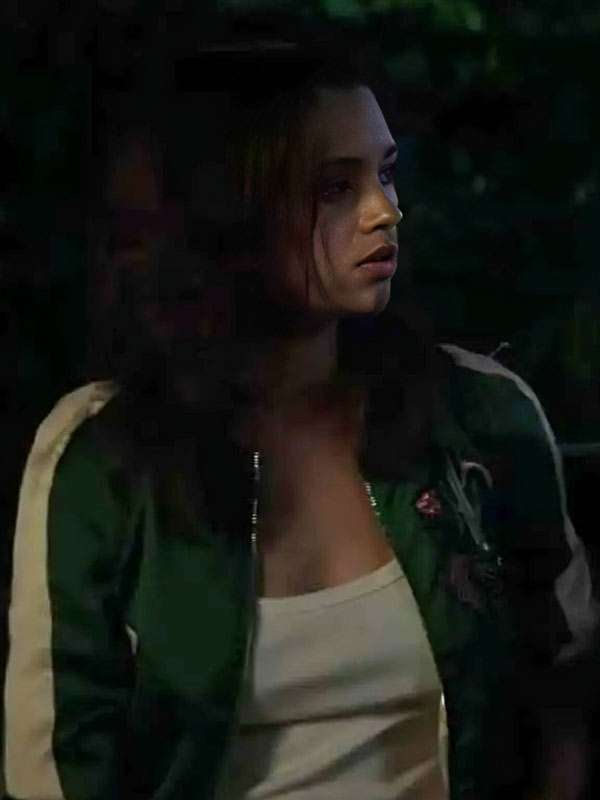 India Eisley Dead Money 2024 Green Varsity Jacket