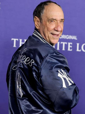 F Murray Abraham the White Lotus S02 Blue Varsity Jacket