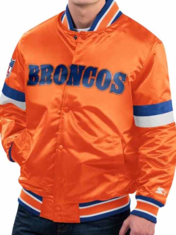 Denver Broncos Orange Varsity Jacket
