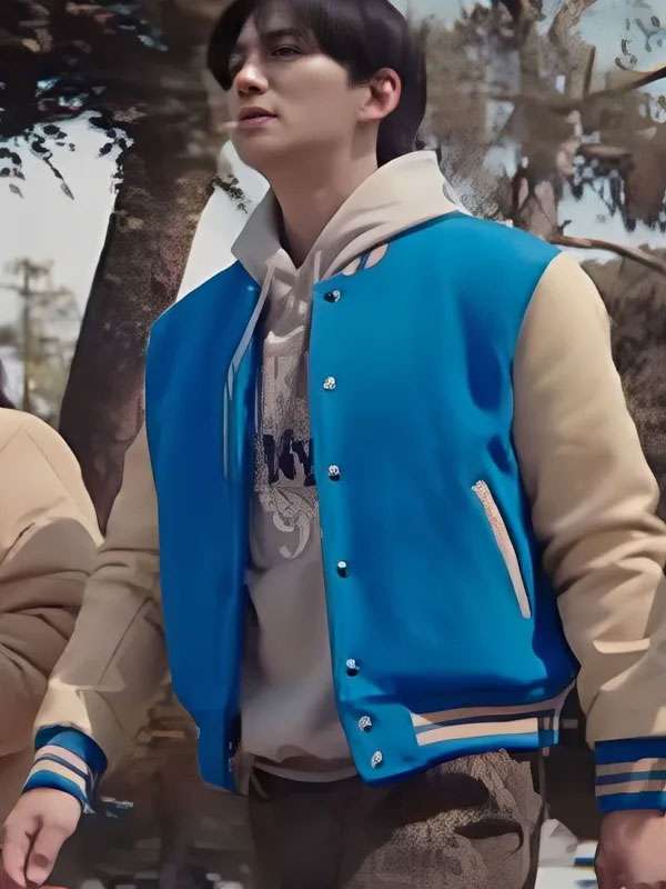 Lee Jun Ho Typhoon Family Varsity Jacket - side view