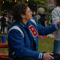Belmont Cameli Off Campus Blue Varsity Jacket