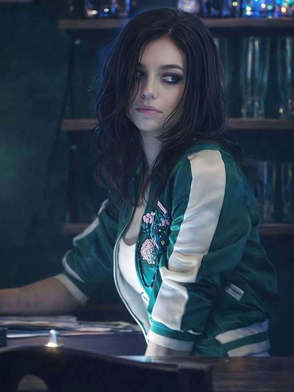 India Eisley Dead Money 2024 Green Varsity Jacket - back view
