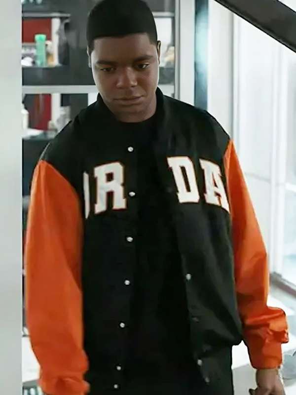 Elijah M Cooper 9-1-1 Varsity Jacket - back view