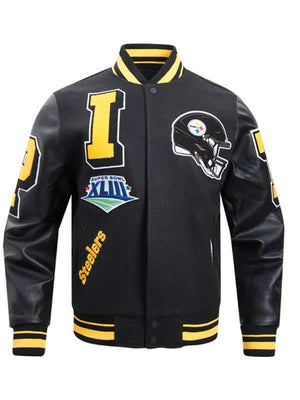 Pittsburgh Steelers Letterman Jacket - back view