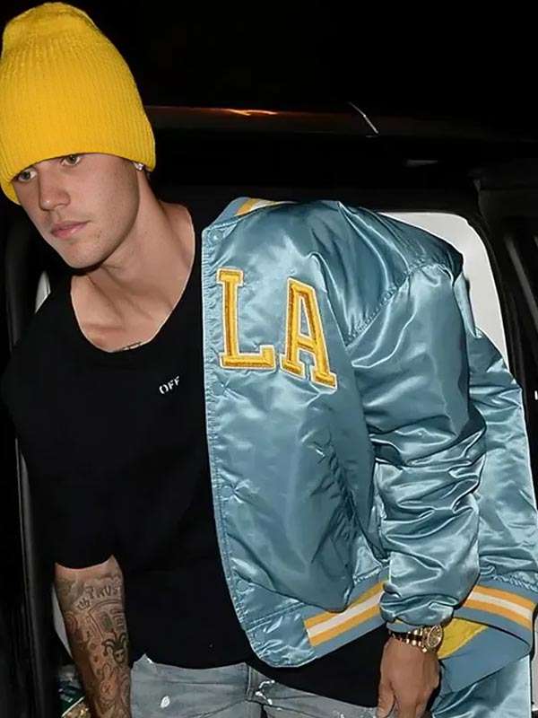 UCLA Justin Bieber Varsity Jacket - back view