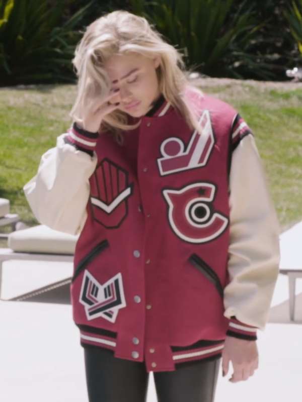 Chloe Grace Moretz Varsity Jacket - back view